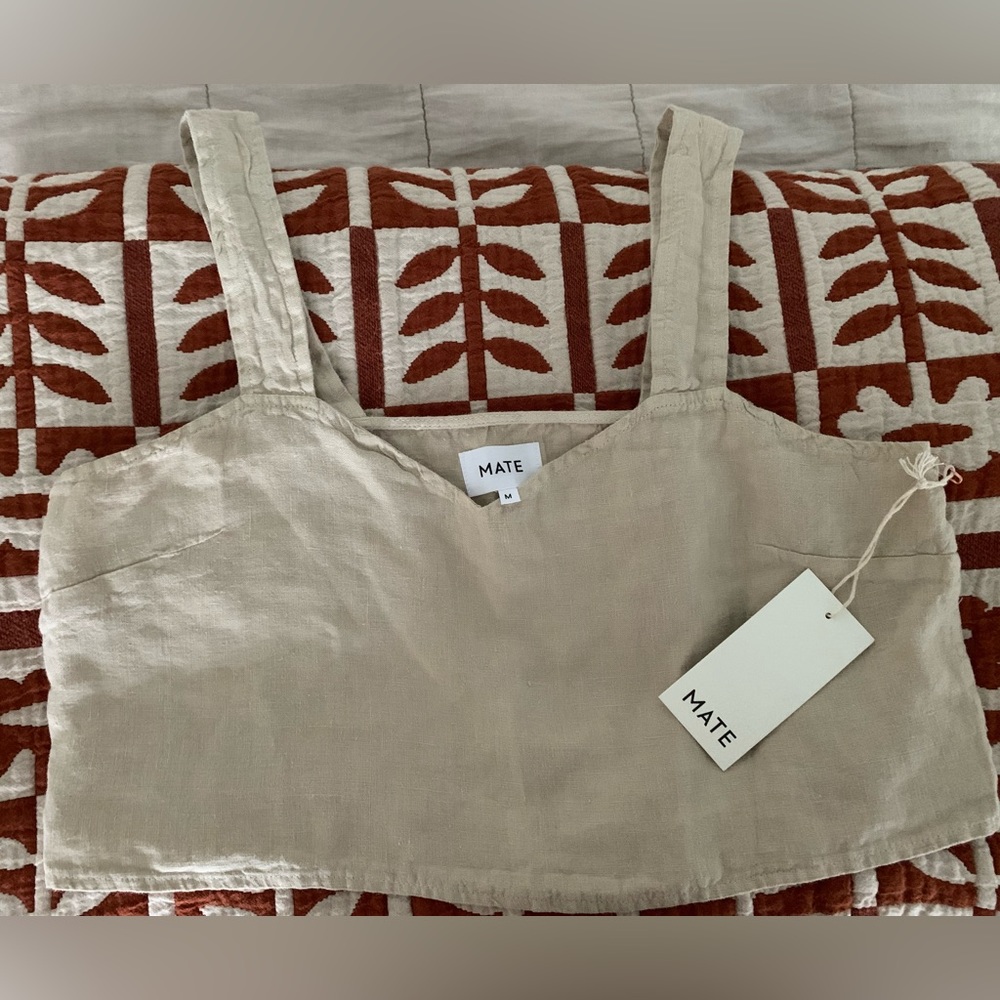 MATE the Label Beige Crop Top